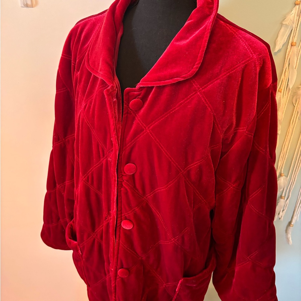 Vintage Suzanne Somers Velvet coat - Picture 2 of 8